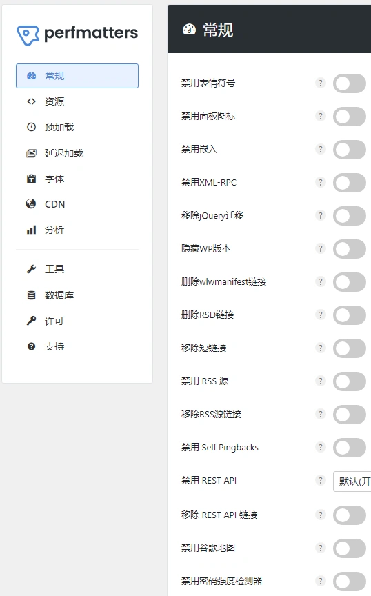 Perfmatters v2.5.5 中文汉化版下载 | 轻量级WordPress性能插件