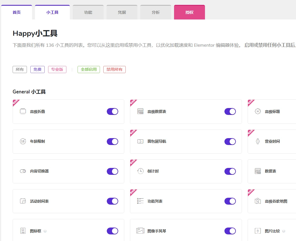 Happy Elementor Addons Pro 3.3.0 中文汉化版 | WordPress Elementor 插件扩展