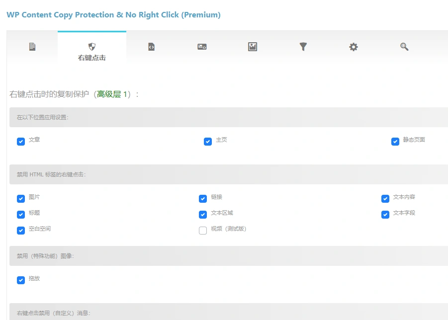 WP Content Copy Protection & No Right Click (PRO) v15.3 中文汉化版 | WordPress 内容保护插件