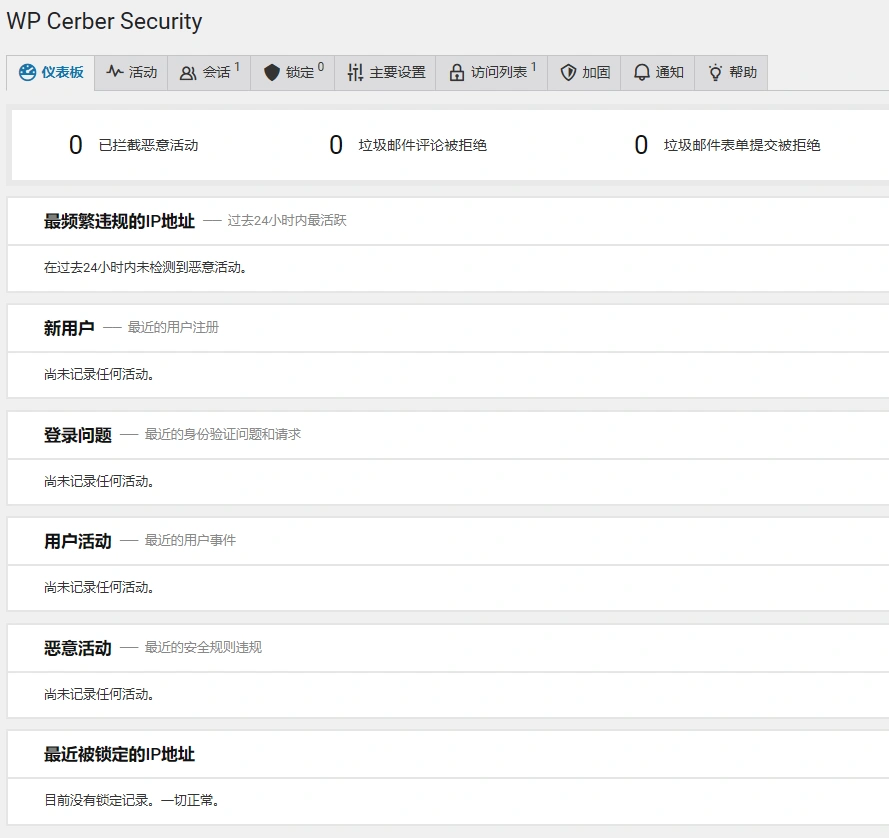 WP Cerber Security Pro v9.6.10 中文汉化版 | WordPress 安全插件