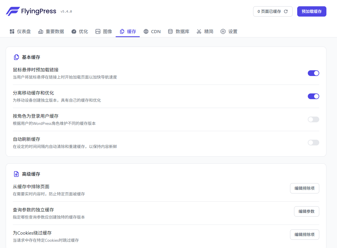 FlyingPress v5.4.5 中文汉化版 | WordPress 性能优化插件